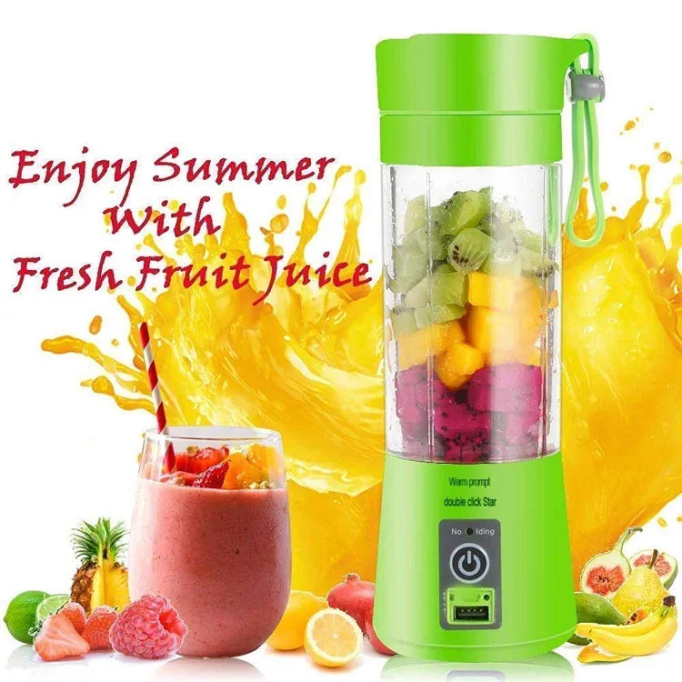 Portable USB Rechargeable Juicer Blender with 4 Blades